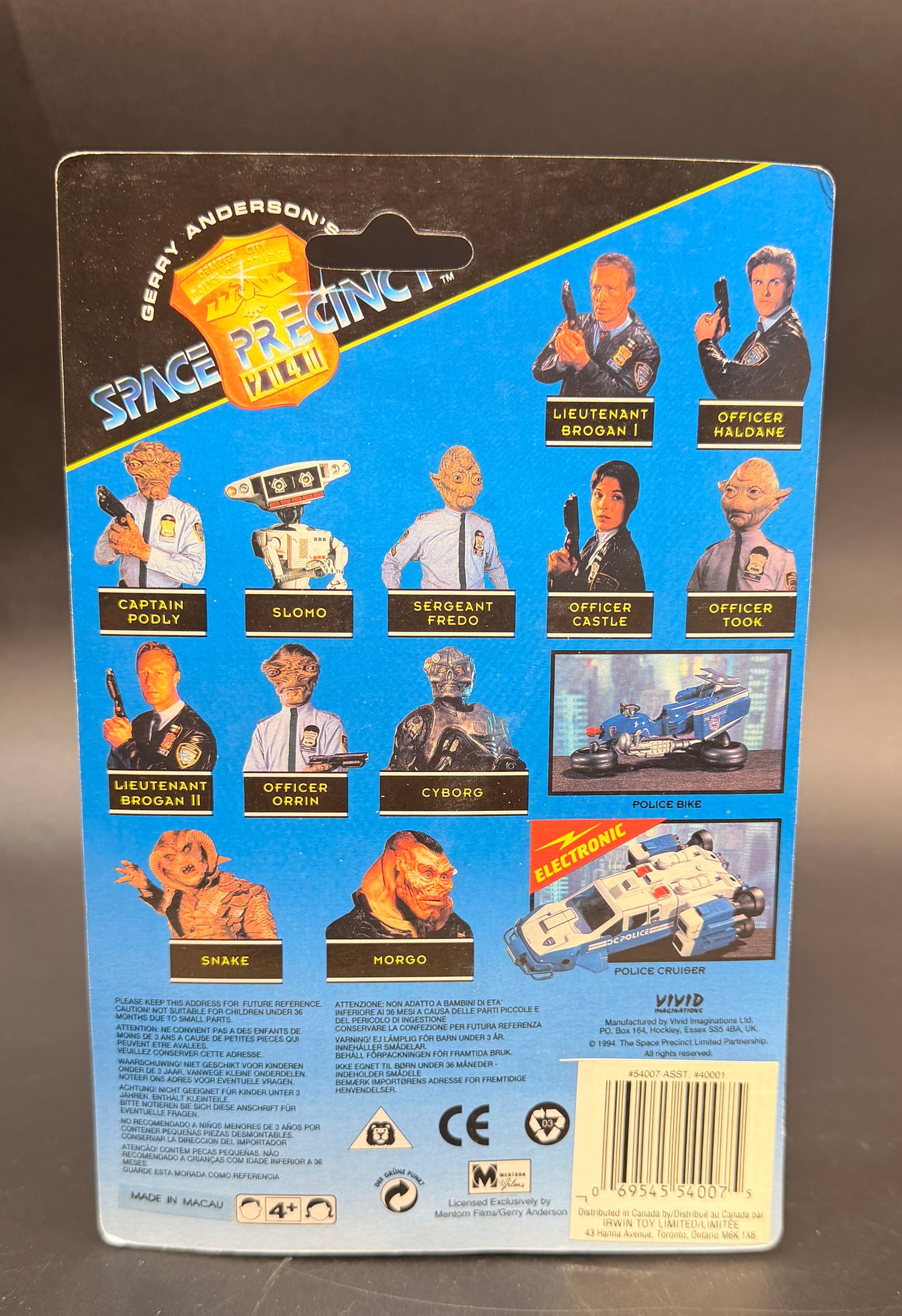 Cyborg Space Precinct 2040 Action Figure Vivid Imaginations 1994 (Canadian)