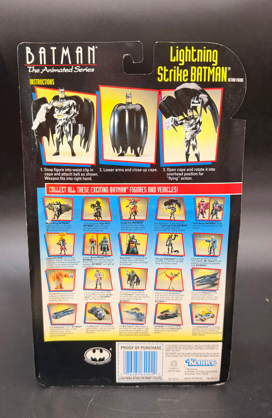 "Lightning Strike Batman" (with Transforming Cape Glider) Batman: The Animated Series Action Figure Kenner 1993
