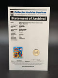 "Superman" (Power Action Punch) Super Powers Action Figure Kenner 1984 12 Back Card (Canadian Card) Graded CAS 75+, with COA
