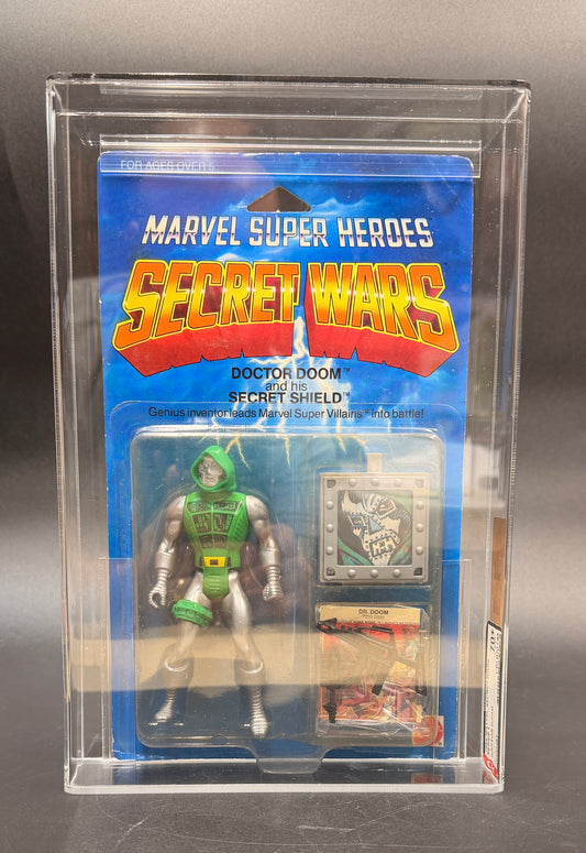 "Doctor Doom" Secret Wars Action Figure Mattel 1984 (8 Back Card) Graded AFA 70+