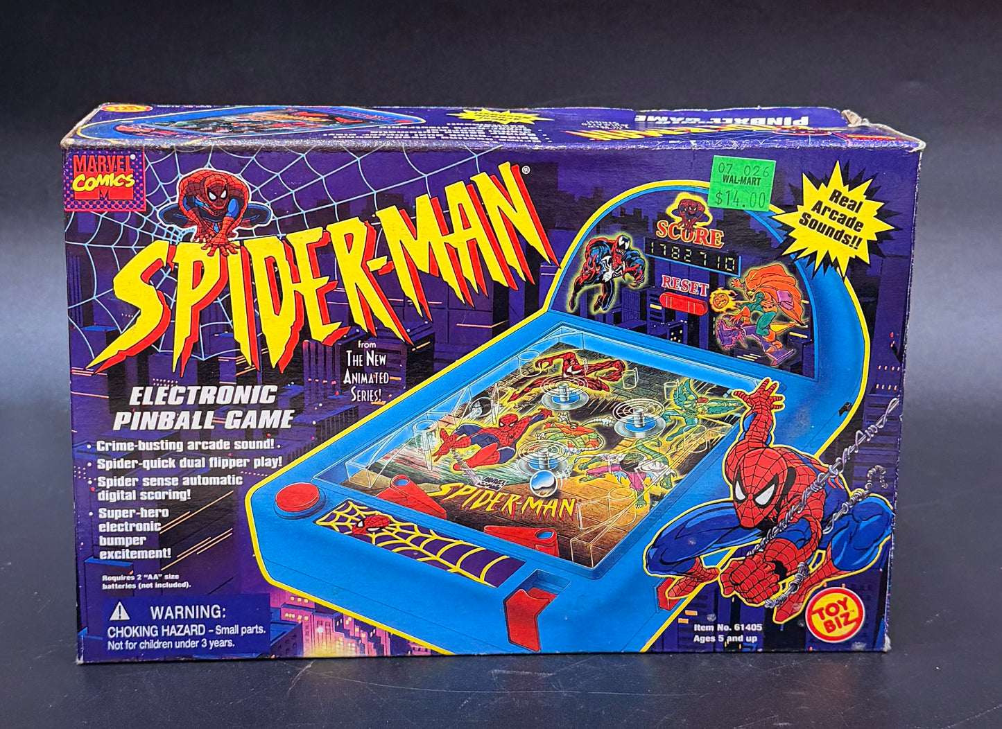 "Spider-Man" (Electronic Pinball Game) Spider-Man: The Animated Series Toybiz 1995 (Pre-Owned)