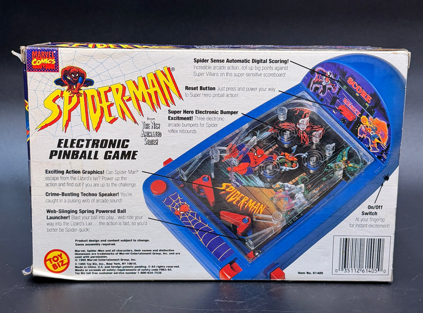 "Spider-Man" (Electronic Pinball Game) Spider-Man: The Animated Series Toybiz 1995 (Pre-Owned)