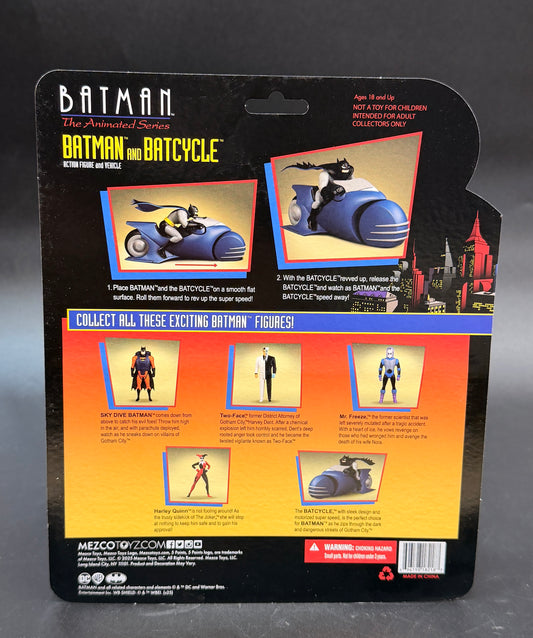 "Batman and Batcycle" Batman: The Animated Series (Series 2) 3.75 in. Action Figure Set Mezco 5 Points 2025