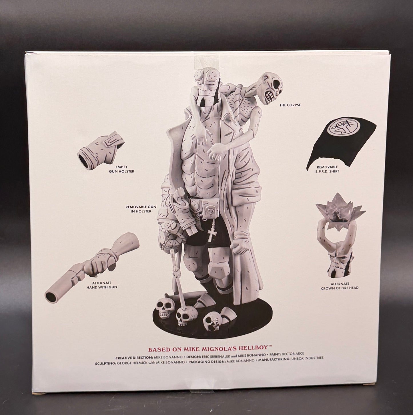 "Hellboy" (30th Anniversary) 12 1/2-Inch Black and White Variant Vinyl Figure (Previews Exclusive) Dark Horse