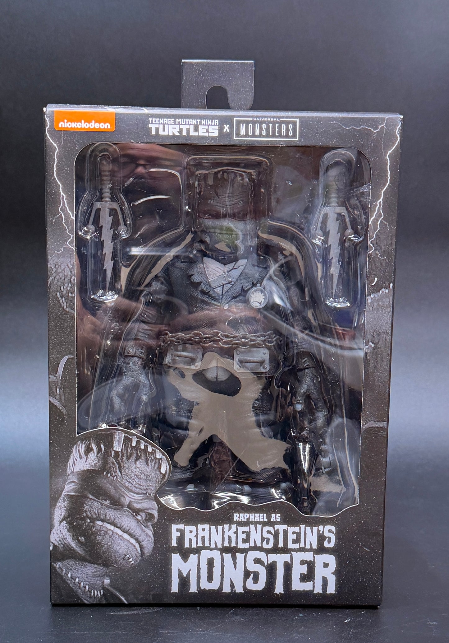 Frankenstein's Monster (Raphael) Teenage Mutant Ninja Turtles X Universal Monsters (Black and White Variant) Action Figure NECA 2025