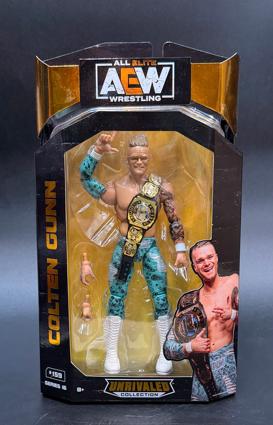 "Colton Gunn" (#159) AEW: Unrivaled Collection Series 16 Wrestling Action Figure Jazwares LLC 2022