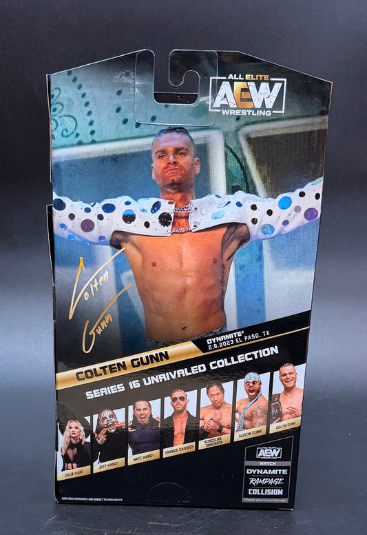 "Colton Gunn" (#159) AEW: Unrivaled Collection Series 16 Wrestling Action Figure Jazwares LLC 2022