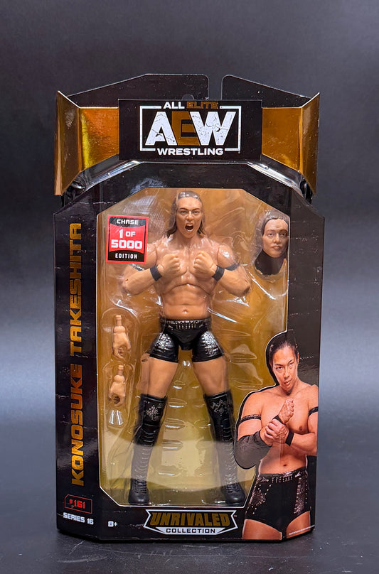 "Konosuke Takeshita" (#161, Chase 1 of 5,000) AEW: Unrivaled Collection Series 16 Wrestling Action Figure Jazwares LLC 2022