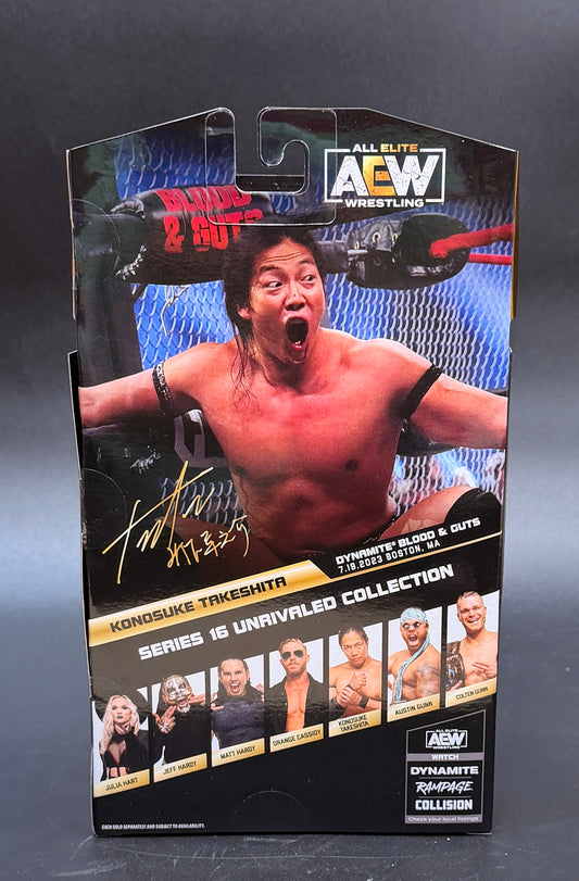 "Konosuke Takeshita" (#161, Chase 1 of 5,000) AEW: Unrivaled Collection Series 16 Wrestling Action Figure Jazwares LLC 2022