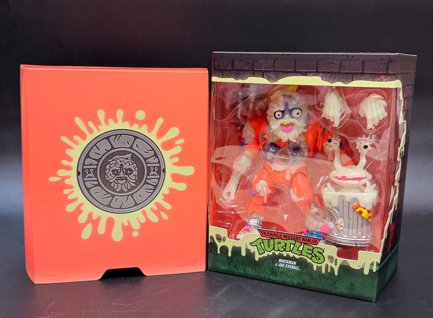 Muckman & Joe Eyeball (Glow in the Dark 2022 NYCC Exclusive) Teenage Mutant Ninja Turtles 7 in. Action Figure Ultimates! Super7