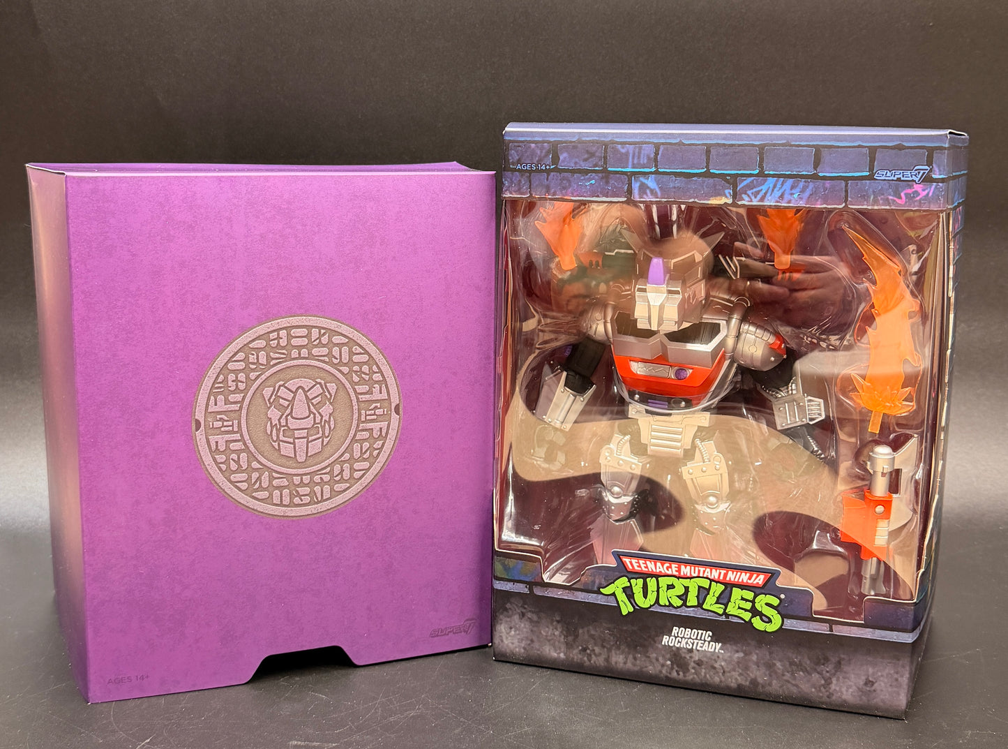 Robotic Rocksteady Teenage Mutant Ninja Turtles 7 in. Action Figure Ultimates! Super7