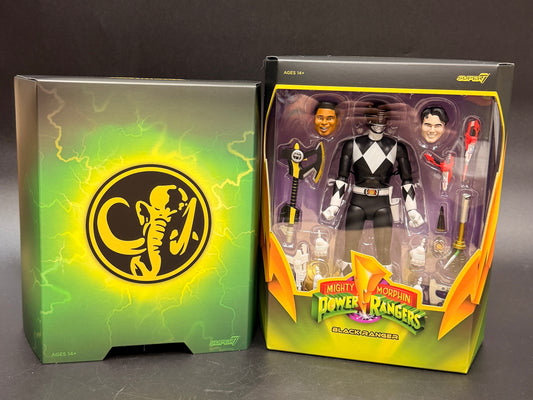 "Black Ranger" Might Morphin Power Rangers 7 in. Action Figure Ultimates! Super7
