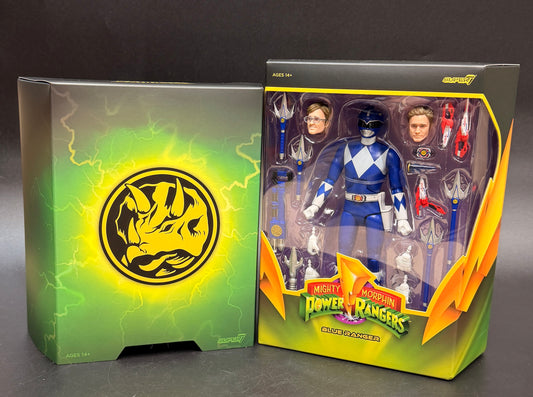 "Blue Ranger" Might Morphin Power Rangers 7 in. Action Figure Ultimates! Super7