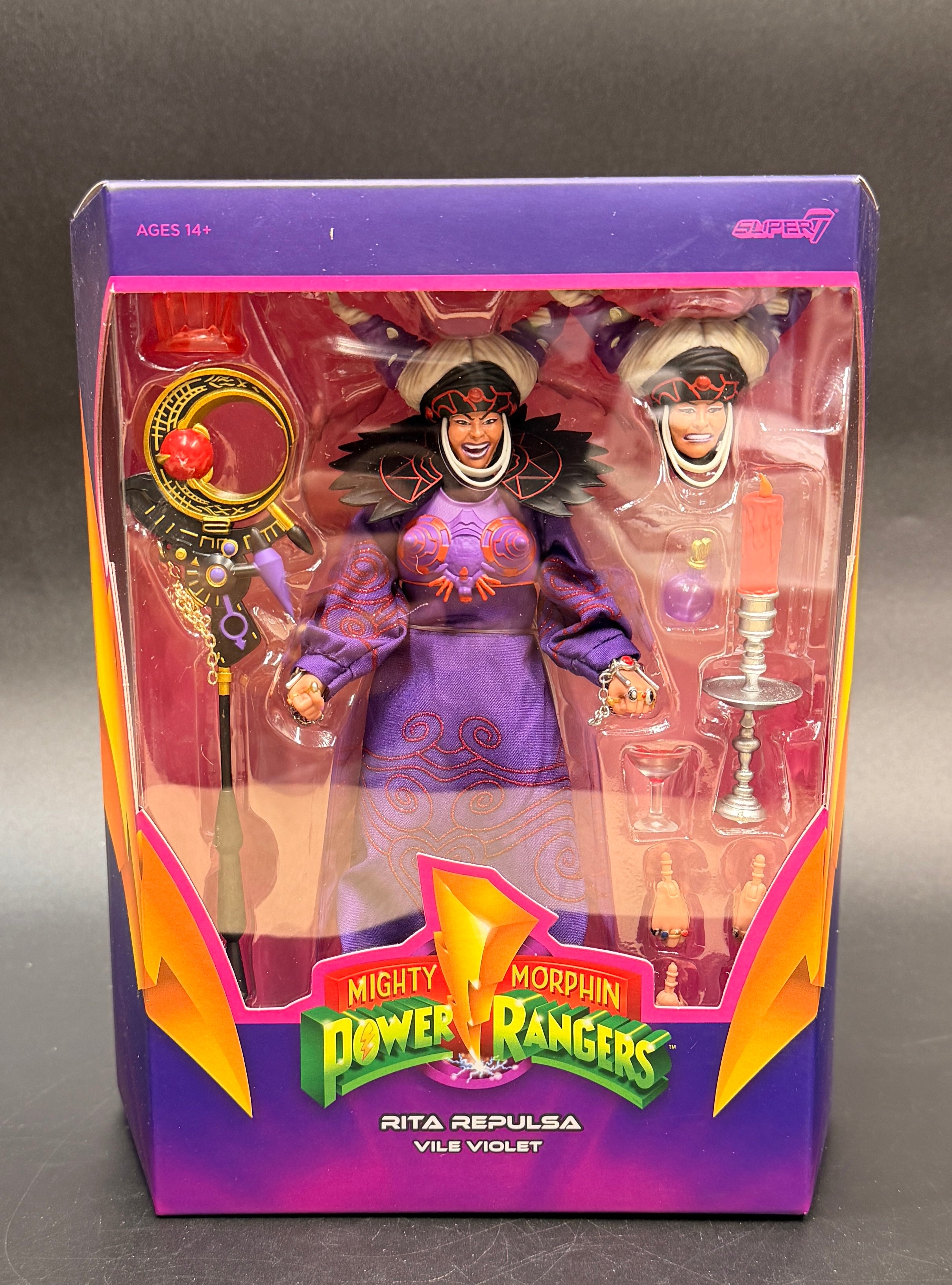 Rita Repulsa (Vile Violet) Mighty Morphin Power Rangers 7 in. Action Figure Ultimates! Super7