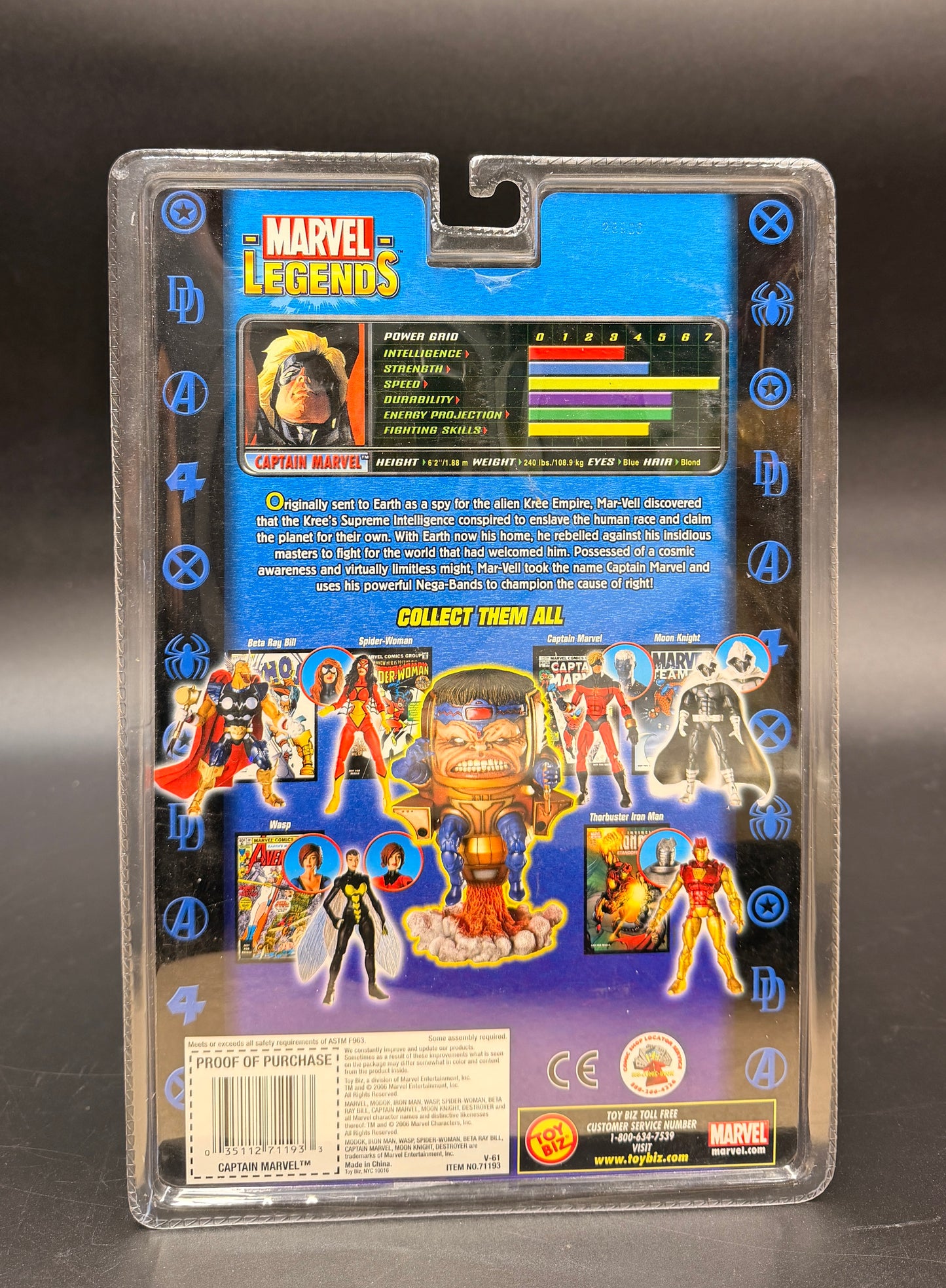 Captain Marvel (MODOK BAF Series) Marvel Legends Action Figure Toybiz 2006
