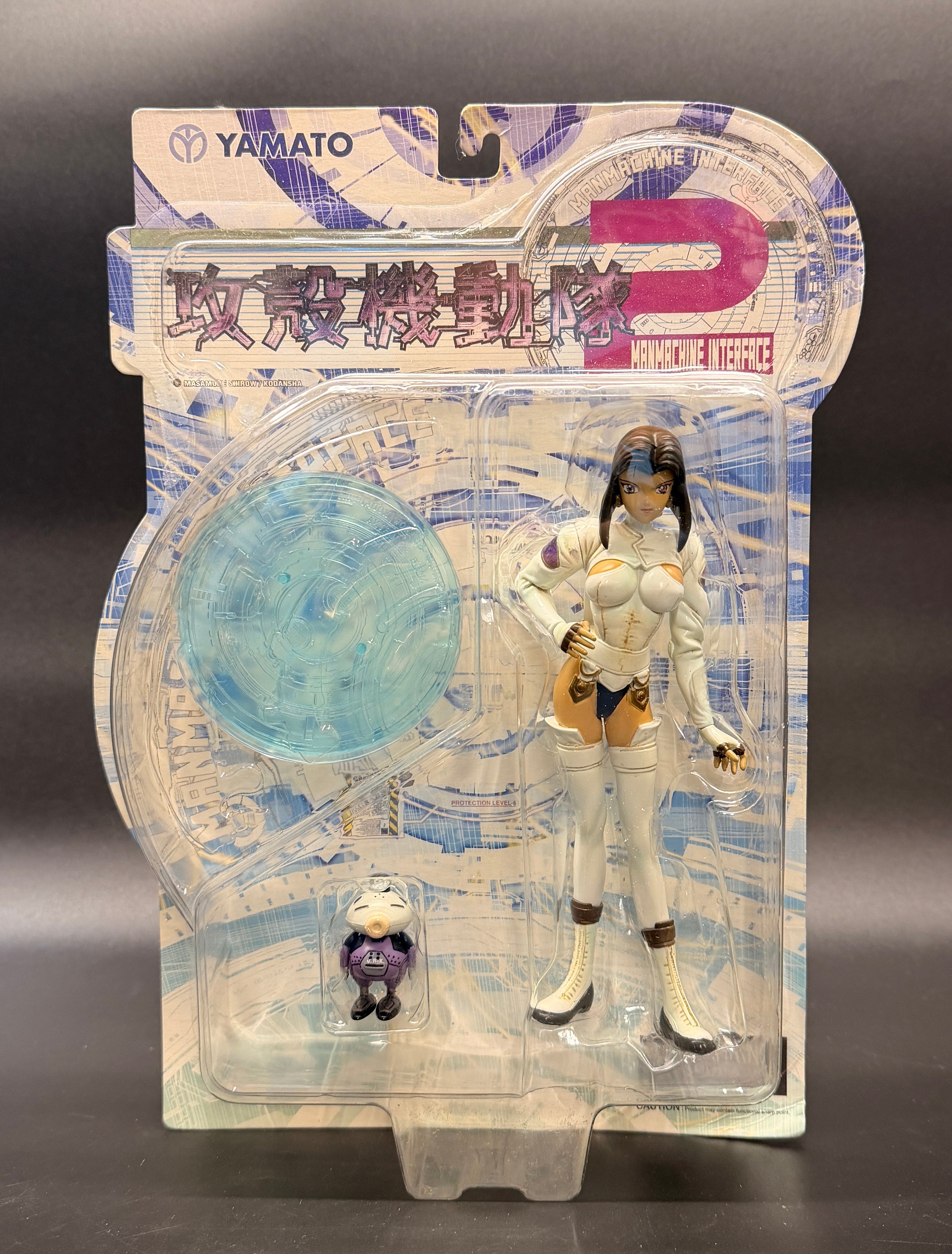 Toy Com Ghost in the Shell 2: MMI – Motoko Kusanagi (White Suit) Blue Stand Variant Action Figure (2001)