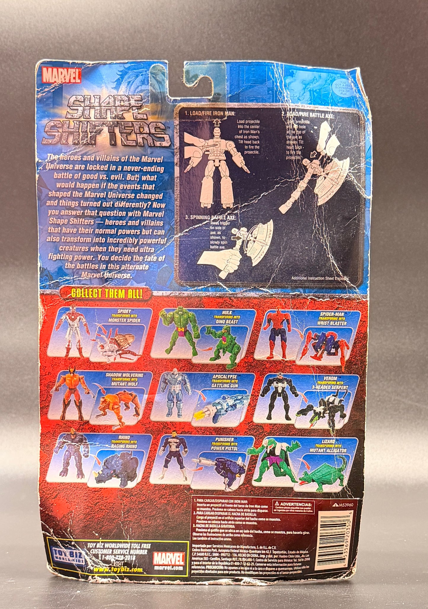 Iron Man Toybiz Marvel Shape Shifters Battle Axe Figure 1999
