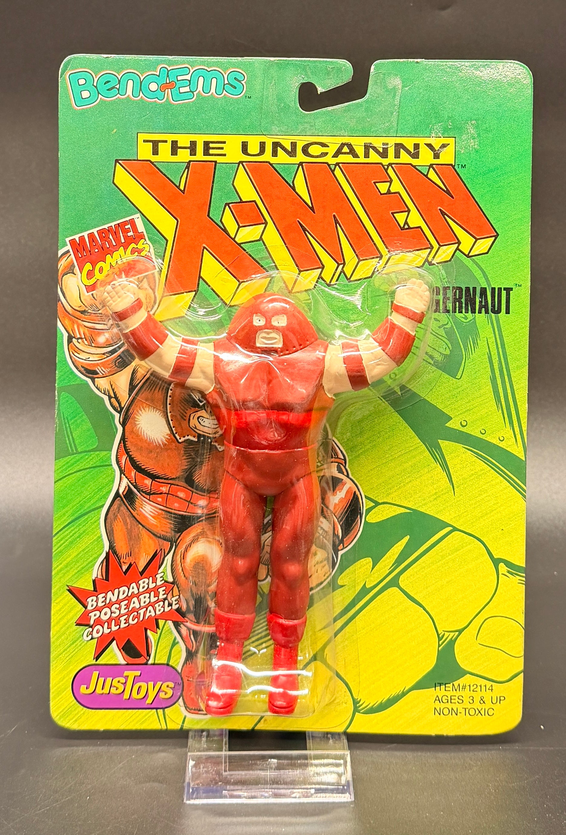 Uncanny X-Men Juggernaut Bend-Ems Figure JusToys 1991