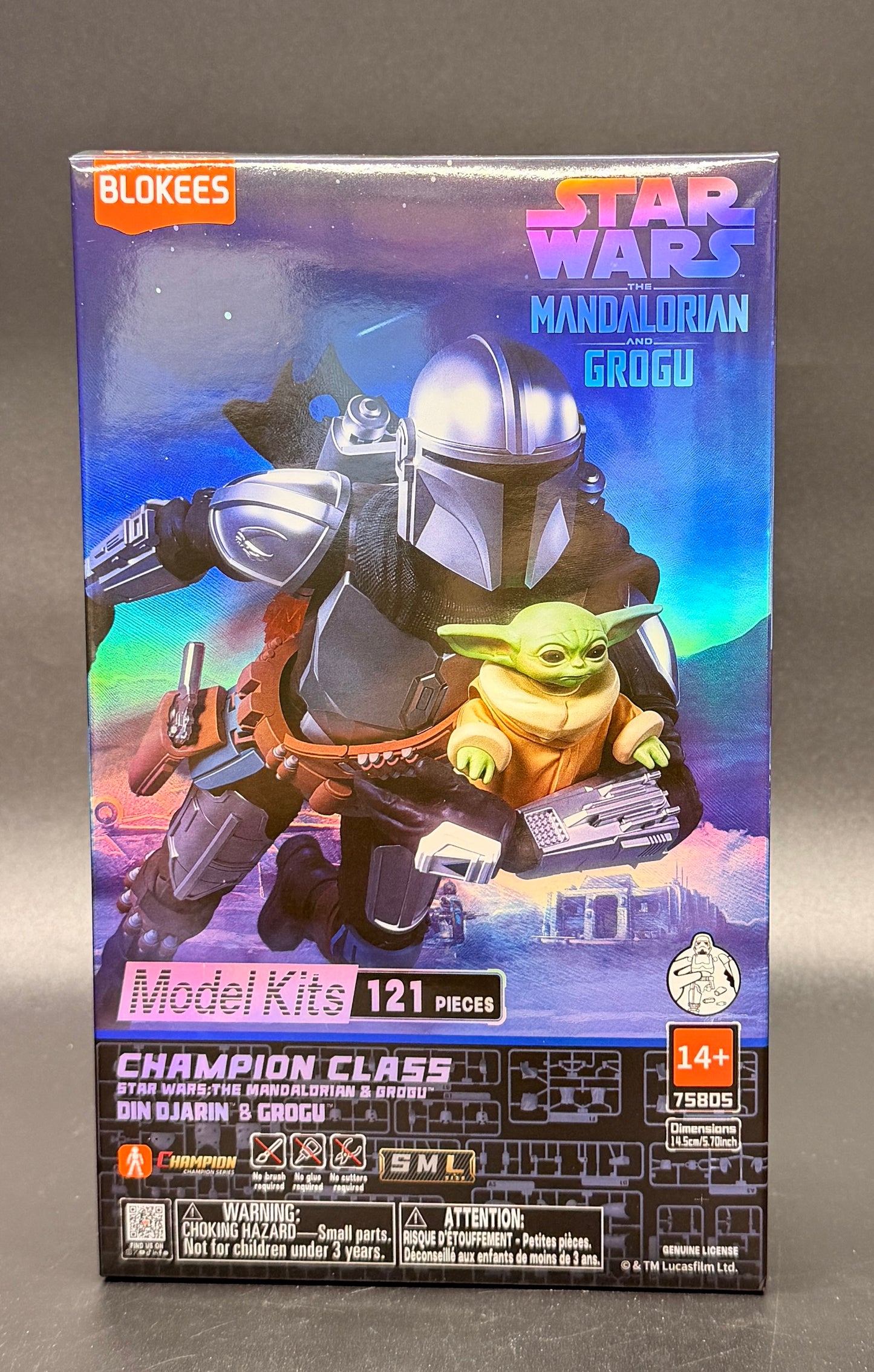Din Djarin and Grogu Star Wars: The Mandalorian Champion Class CC05 Blokees Model Kit