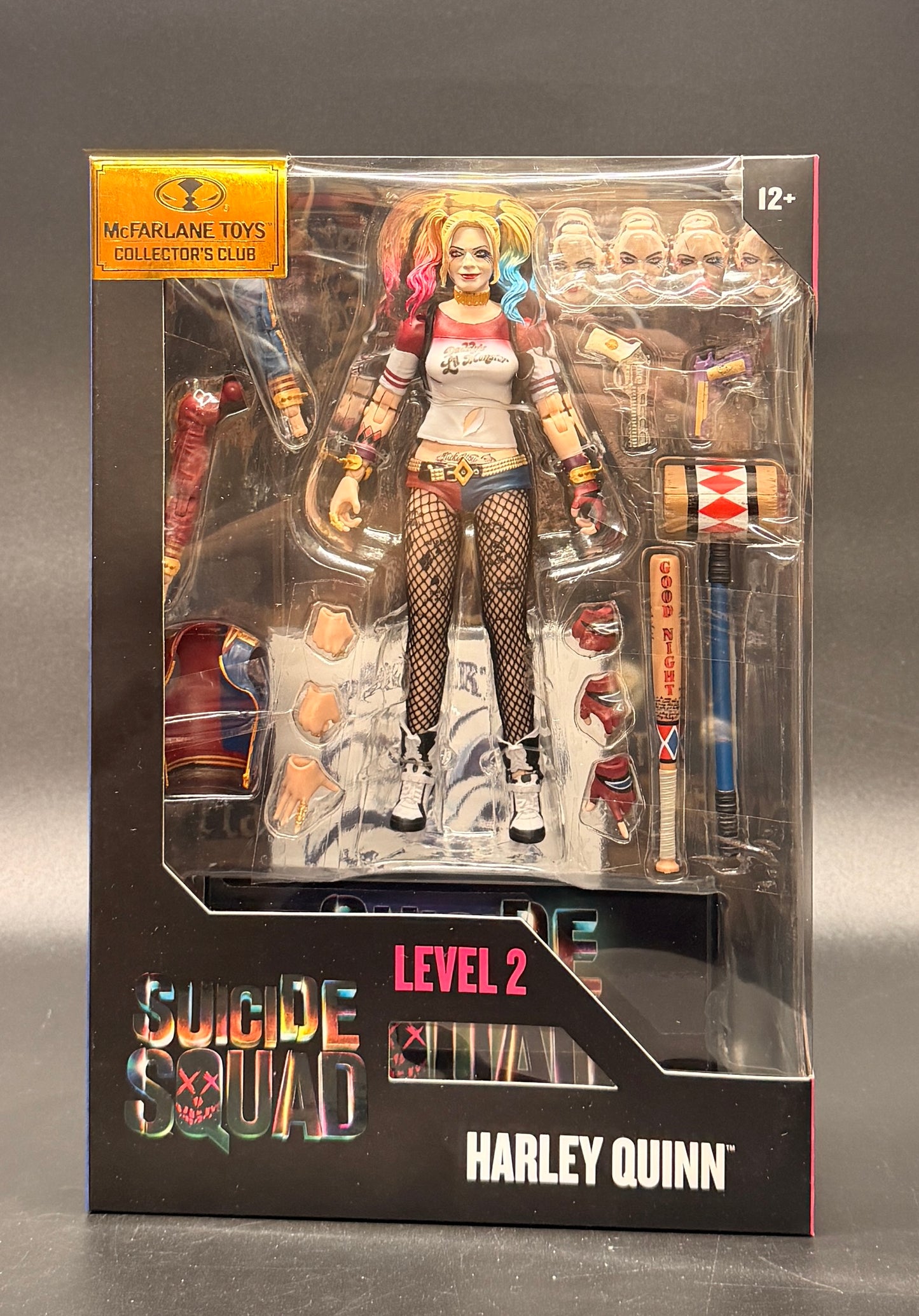 Harley Quinn Suicide Squad Level 2 Action Figure in packaging – McFarlane Toys Collector's Club 2026
