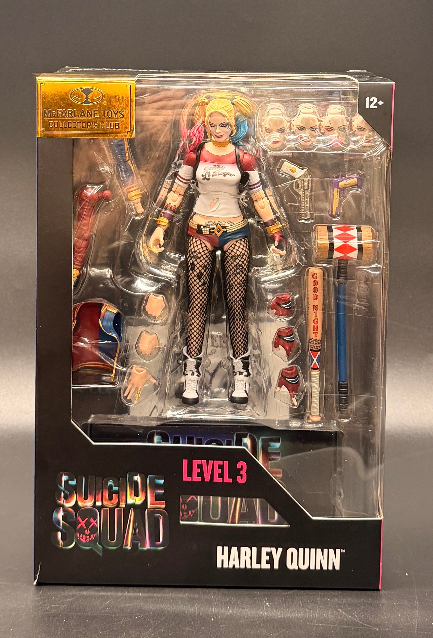 Harley Quinn Suicide Squad Level 3 Action Figure in packaging – McFarlane Toys Collector's Club 2026