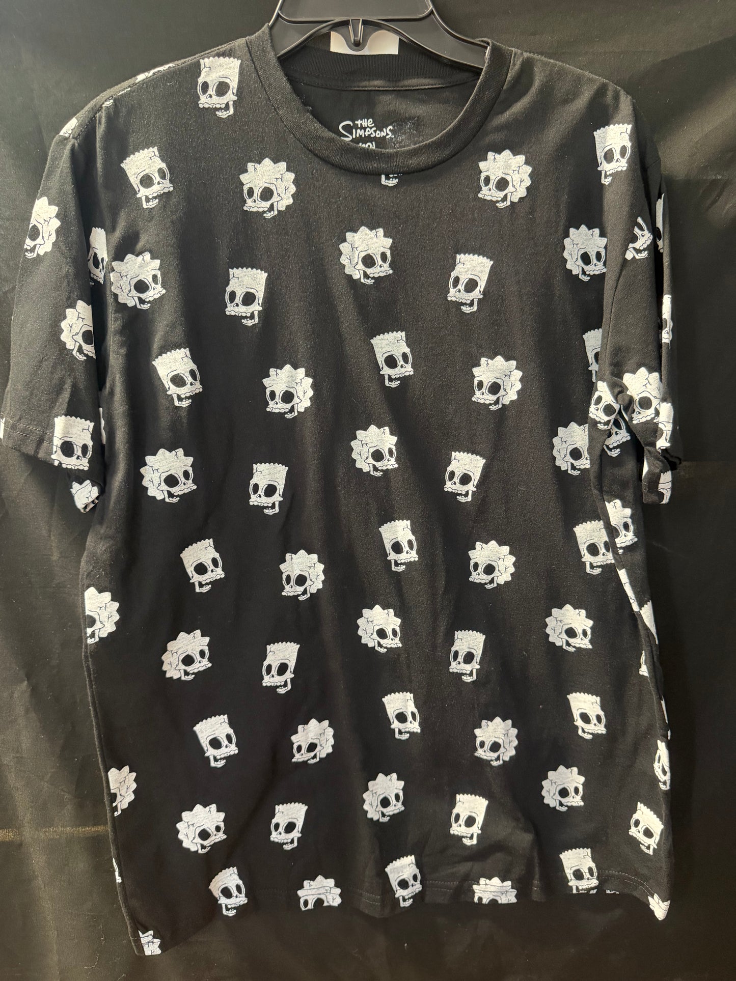 Skull Bart & Lisa Simpson Pattern Shirt