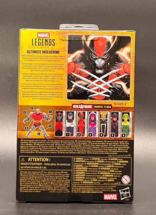 Ultimate Wolverine (BAF Marvel's Box) Action Figure Marvel Legends Hasbro 2026 Rear Box View.