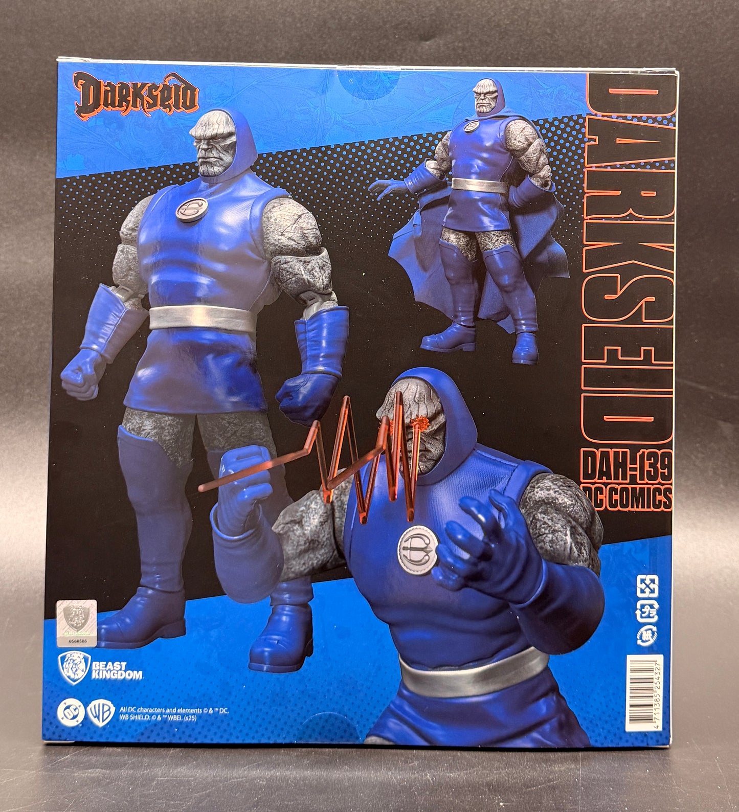 Darkseid DAH-139 DC Comics Action Figure Dynamic 8ction Heroes Beast Kingdom 2025 Rear Box View.