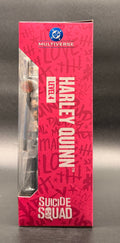 Harley Quinn Suicide Squad Level 4 Action Figure McFarlane Toys Collector's Club 2026 Left Box View.