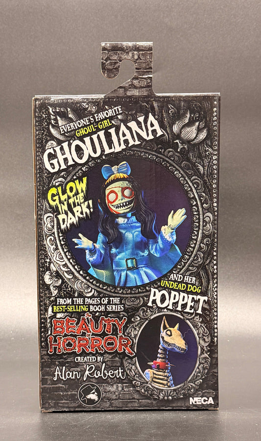 Ghouliana and Poppet, Her Undead Dog The Beauty of Horror GITD Action Figure NECA 2025