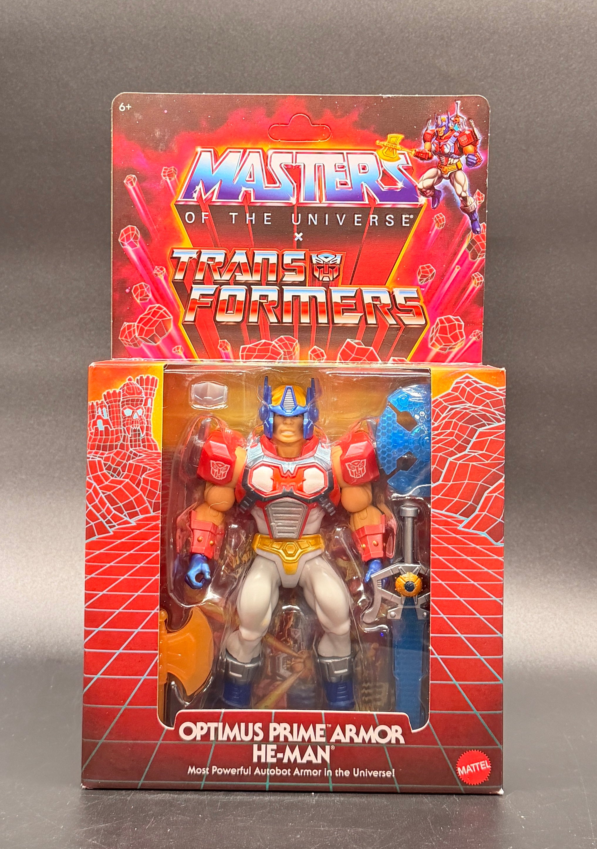 Optimus Prime Armor He-Man The Masters of the Universe x Transformers Action figure Mattel 2025