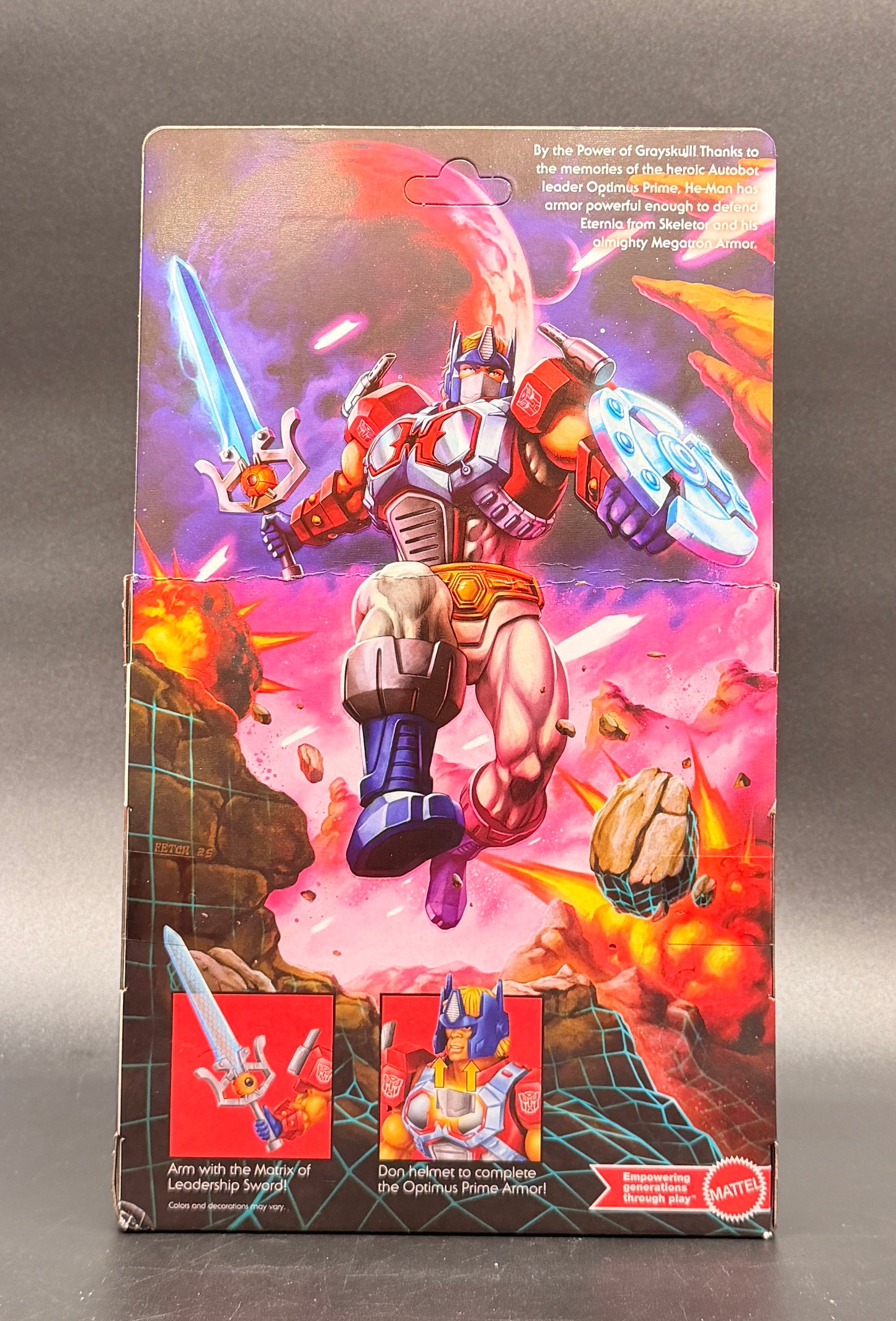 Optimus Prime Armor He-Man The Masters of the Universe x Transformers Action figure Mattel 2025
