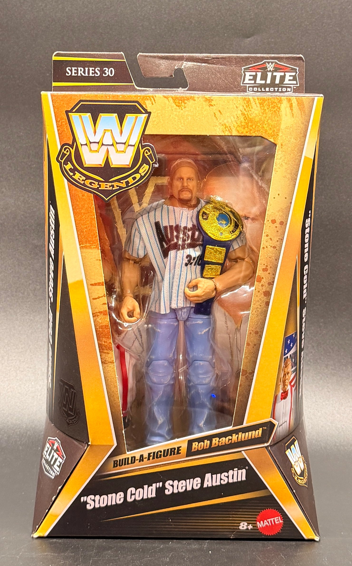 Stone Cold Steve Austin WWE Elite Collection Legends (BAF Bob Backlund) Action Figure Mattel 2026