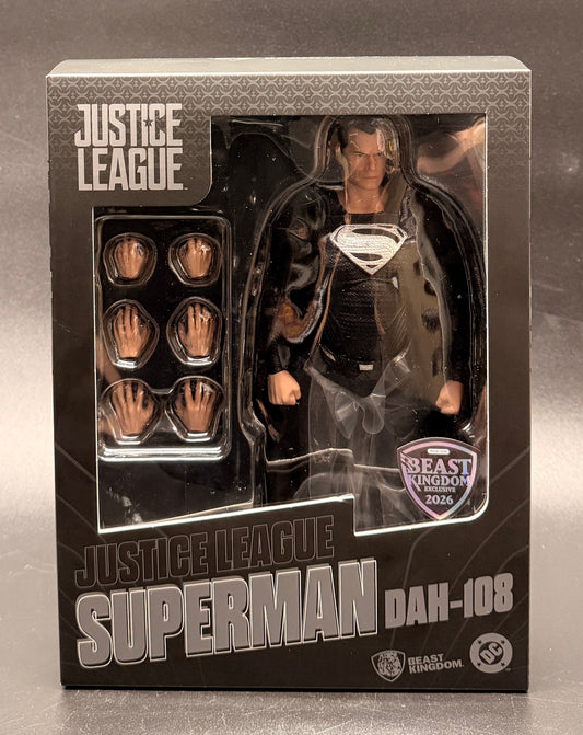 Superman DAH-108 (Black Suit Version) Justice League Exclusive Action Figure Beast Kingdom 2026