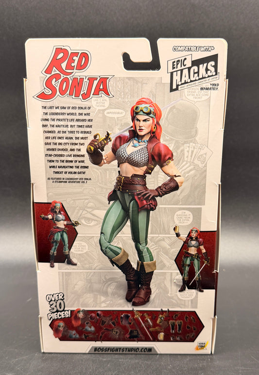 Red Sonja Steampunk Legend Epic H.A.C.K.S. 1:12 Scale Action Figure Boss Fight Studio 2025