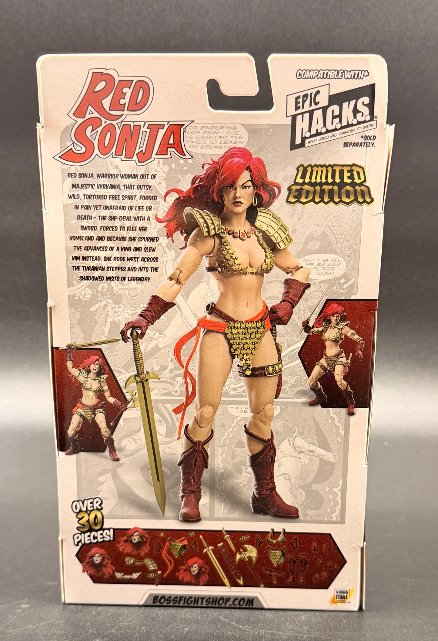 Red Sonja Gold and Red Limited Edition Epic H.A.C.K.S. 1:12 Scale Action Figure Boss Fight Studio 2026