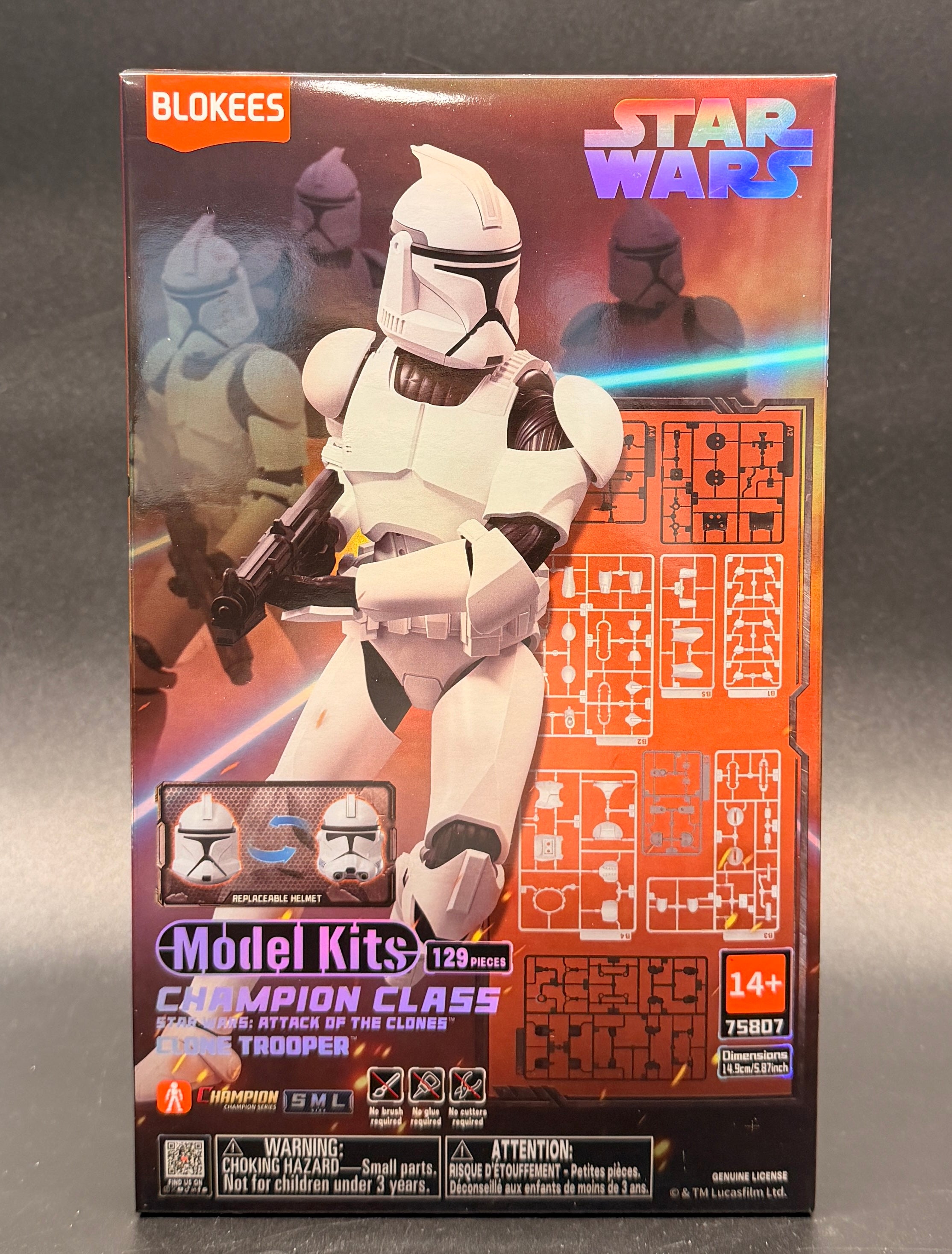 Clone Trooper Star Wars: Attack of the Clones Champion Class Model Kit Blokees 2026