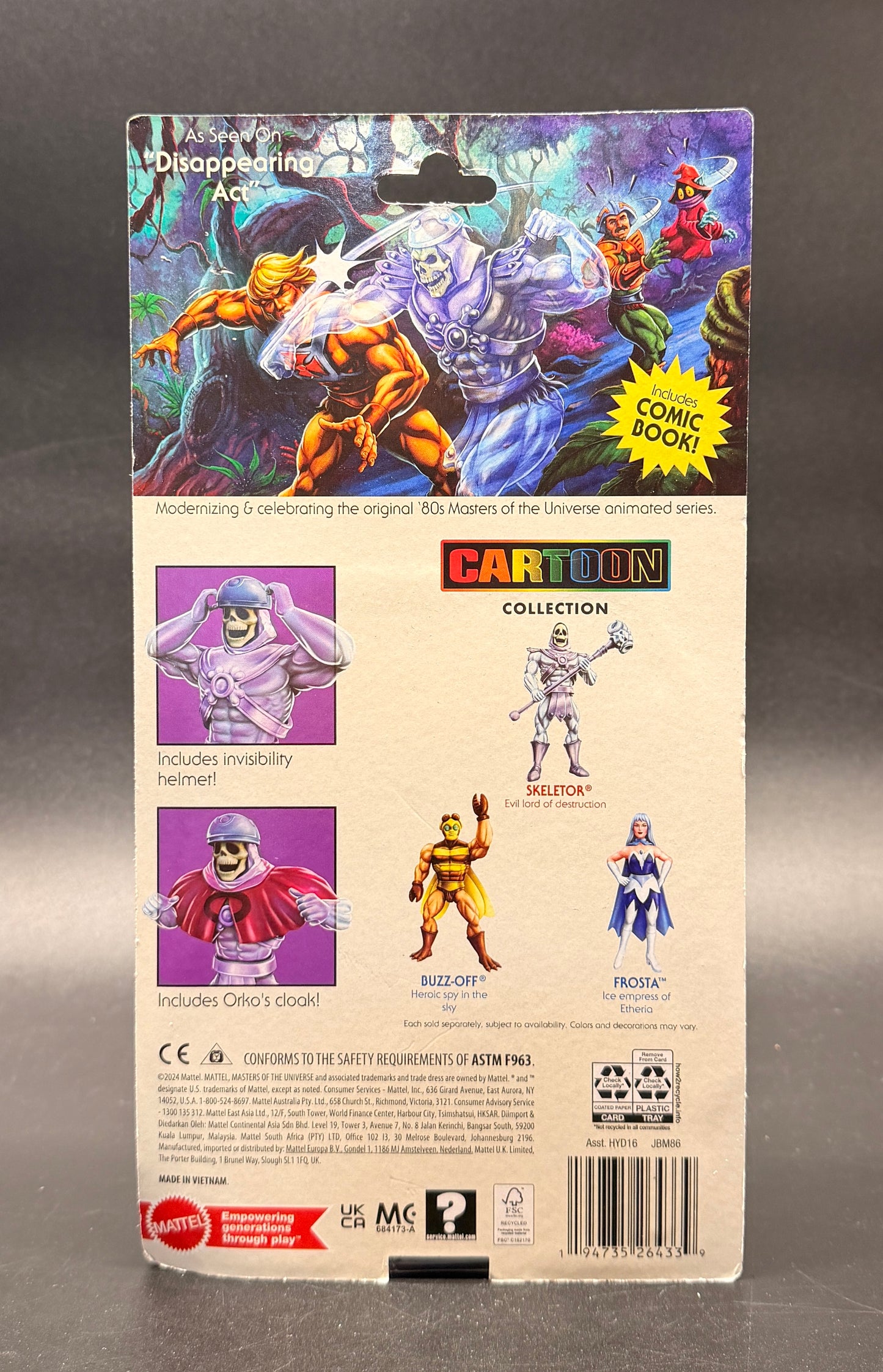 Skeletor He-Man and the Masters of the Universe 40th Anniversary Cartoon Collection Action Figure Mattel 2024