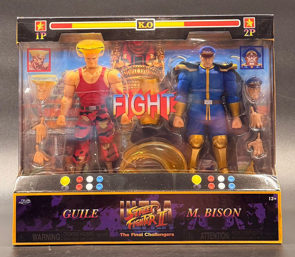 Guile Vs M.Bison Player 2 Ultra Street Fighter II Action Figure Set Capcom Jada Toys 2026