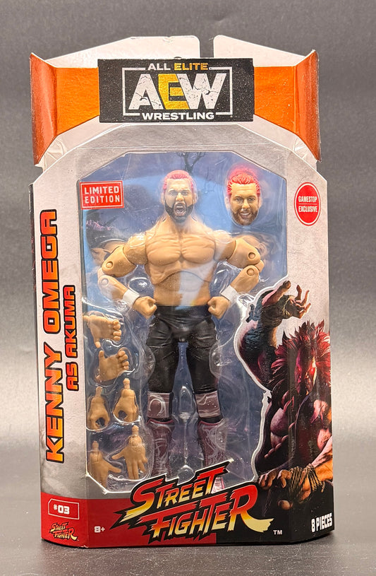 Kenny Omega (Akuma) #03 AEW x Street Fighter Limited Edition Action Figure Jazwares 2022
