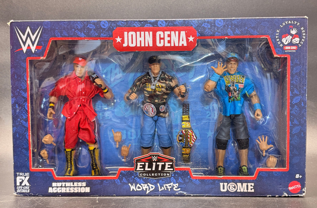 John Cena WWE: Elite Collection Evolution of the Champ Action Figure Set Mattel 2025