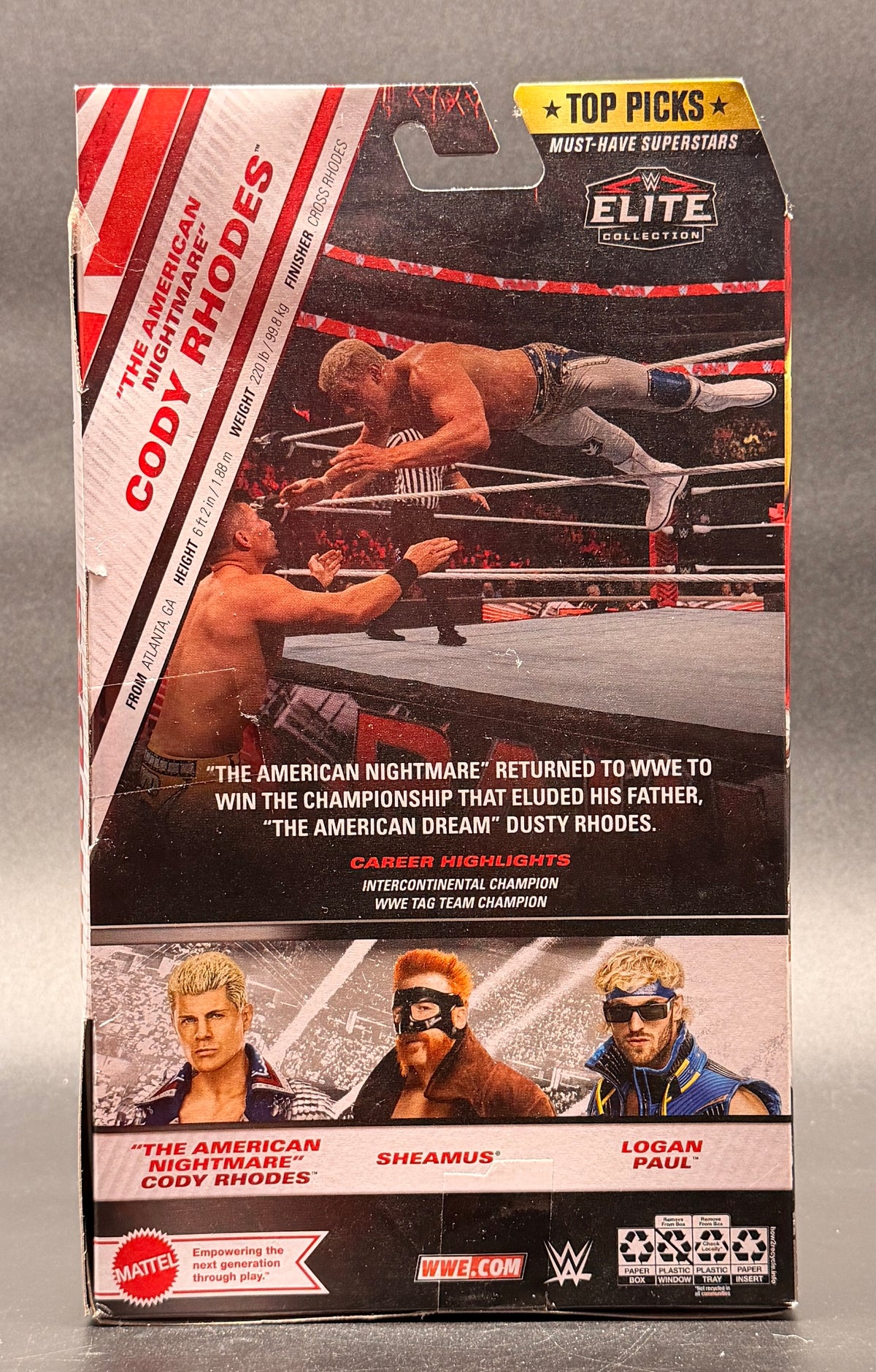 Cody Rhodes WWE: Elite Collection Top Picks Action Figure Mattel 2023