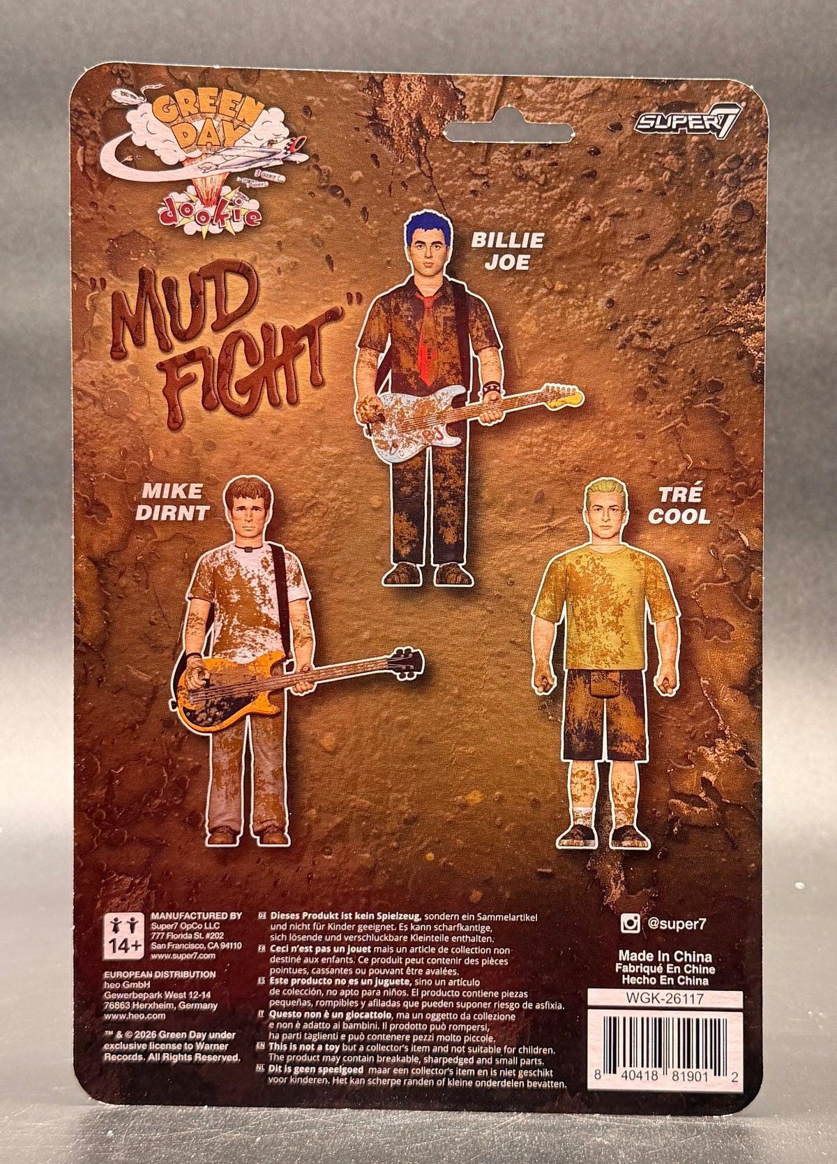 Tré Cool Mud Fight Green Day Action Figure ReAction Super7 2026