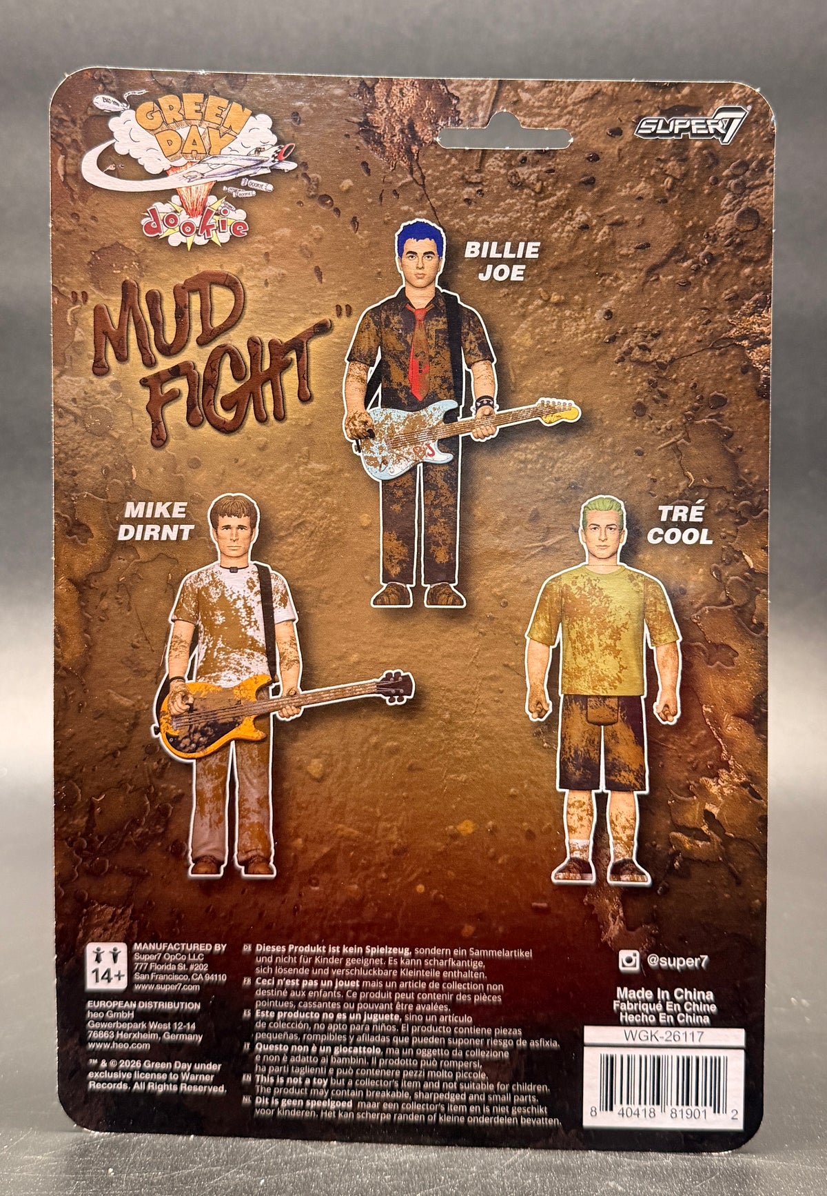 Mike Dirnt Mud Fight Green Day Action Figure ReAction Super7 2026