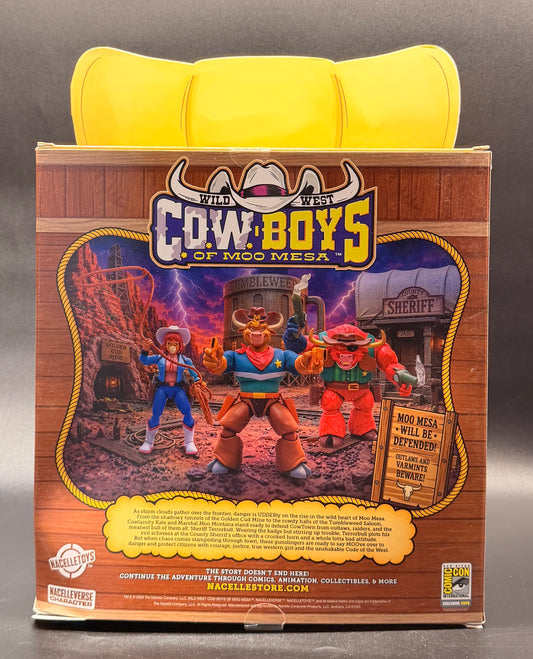 Sheriff Terrorbull in the Sheriff's Office Wild West C.O.W.-Boys of Moo Mesa SDCC Exclusive Action Figure Nacelle Toys 2026