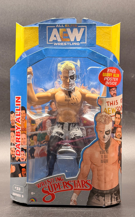 Darby Allin #33 LJN Wrestling Superstars AEW: Unmatched Collection Series 5 Action Figure Jazwares 2022