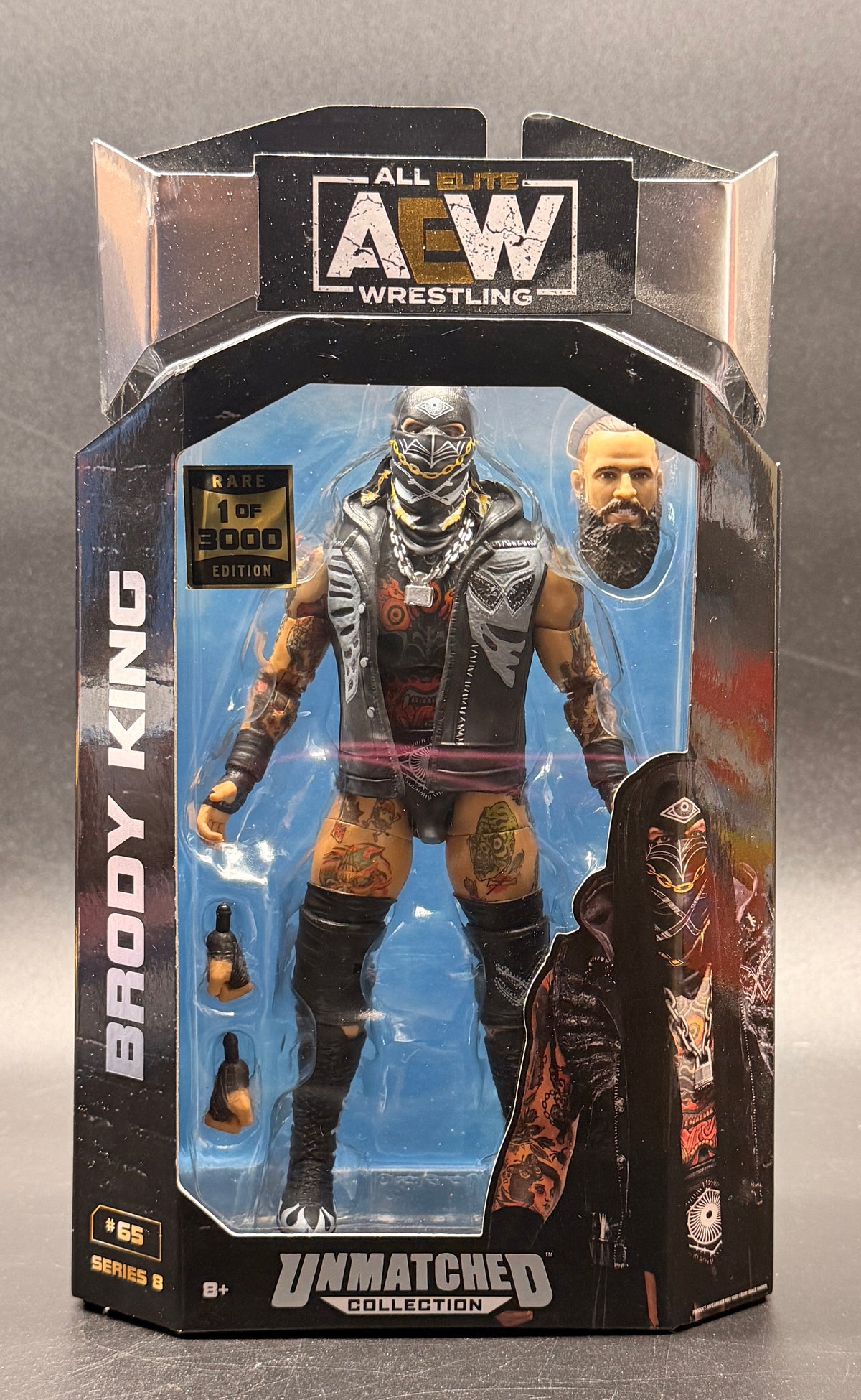 Brody King #65 AEW Unmatched Collection Series 8 Chase Action Figure Jazwares 2024