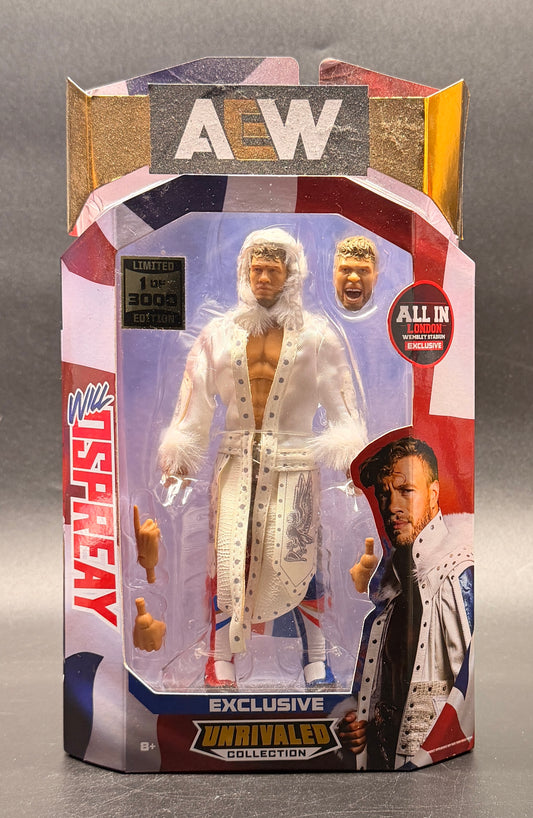 Will Ospreay All In London UK Edition Chase ShopAEW Exclusive AEW Unrivaled Action Figure Jazwares 2025