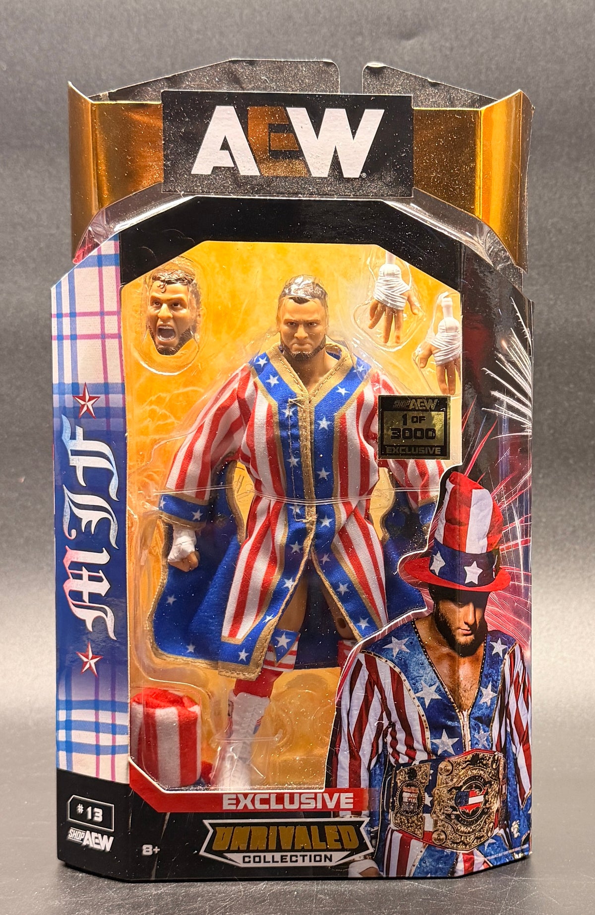 MJF Red, White & Blue 4th of July ShopAEW Exclusive AEW Unrivaled Action Figure Jazwares 2025