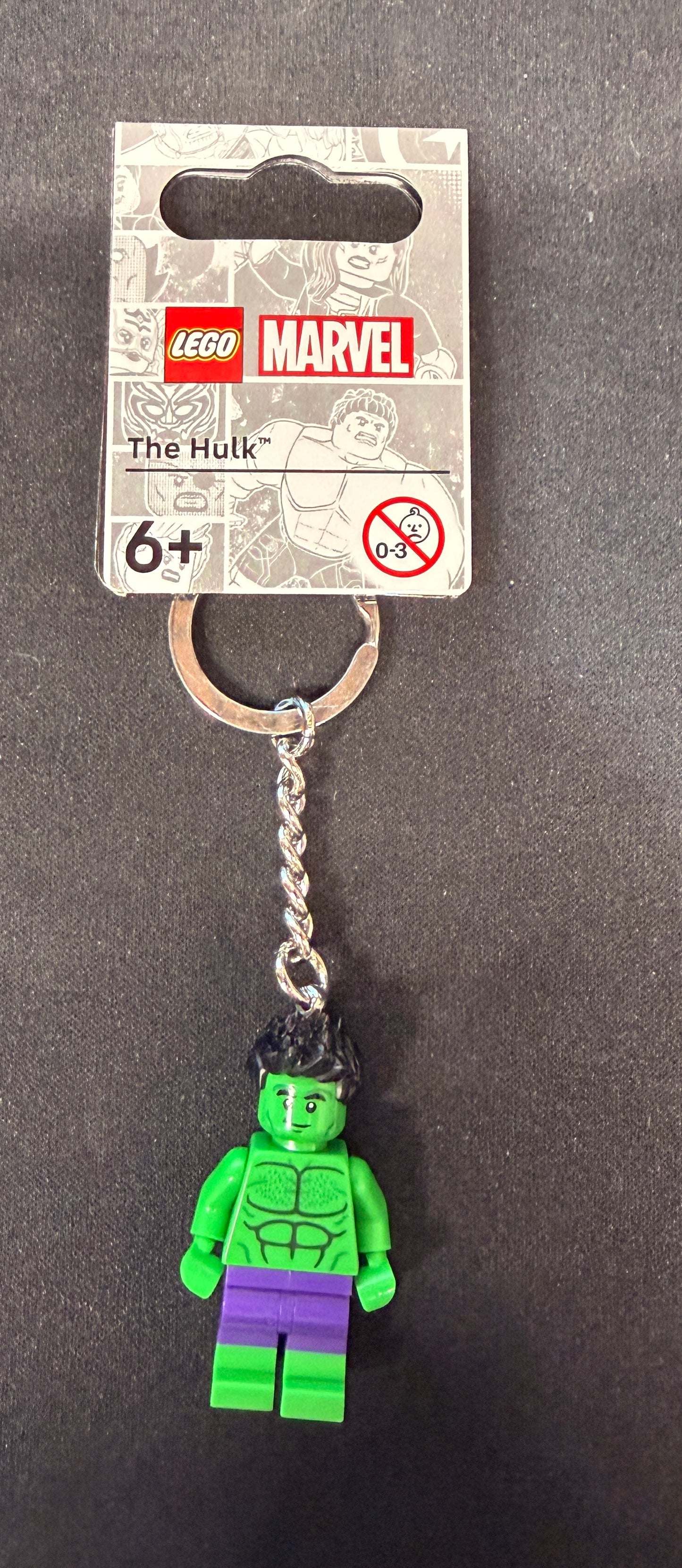 The Hulk Lego minifigure keychain